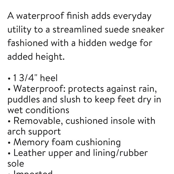 J Slides Wyona Water proof wedge sneaker NWOT Black Suede size 9 - Picture 2 of 10